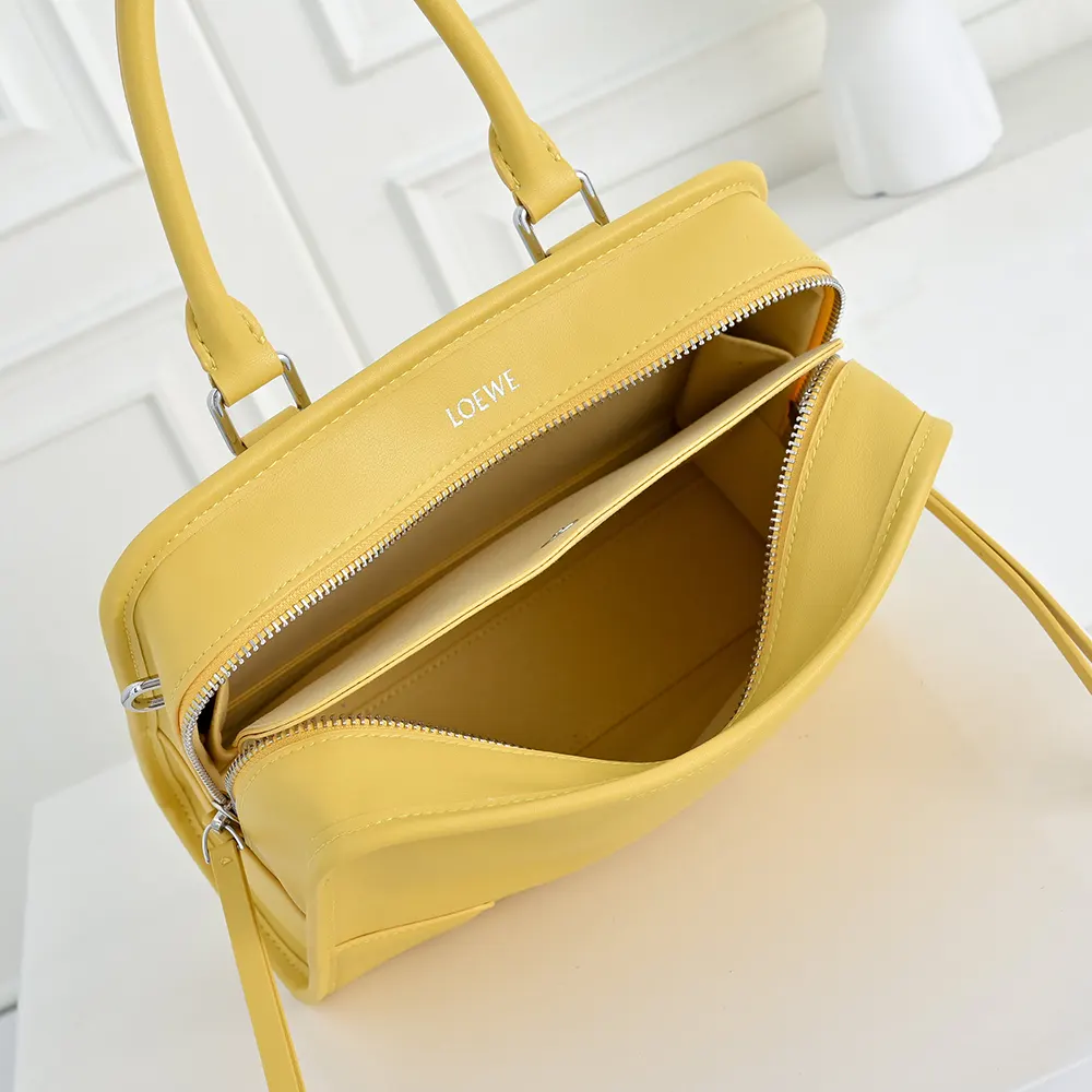 Loewe Women Large Amazona 180 Bag in Soft Calfskin-Yellow - image 6