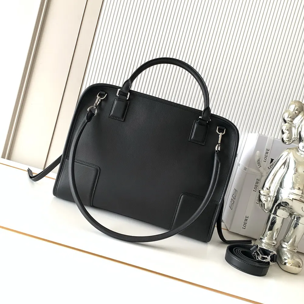 Close-up of silver-tone hardware on Loewe Women Medium Amazona 180 Bag