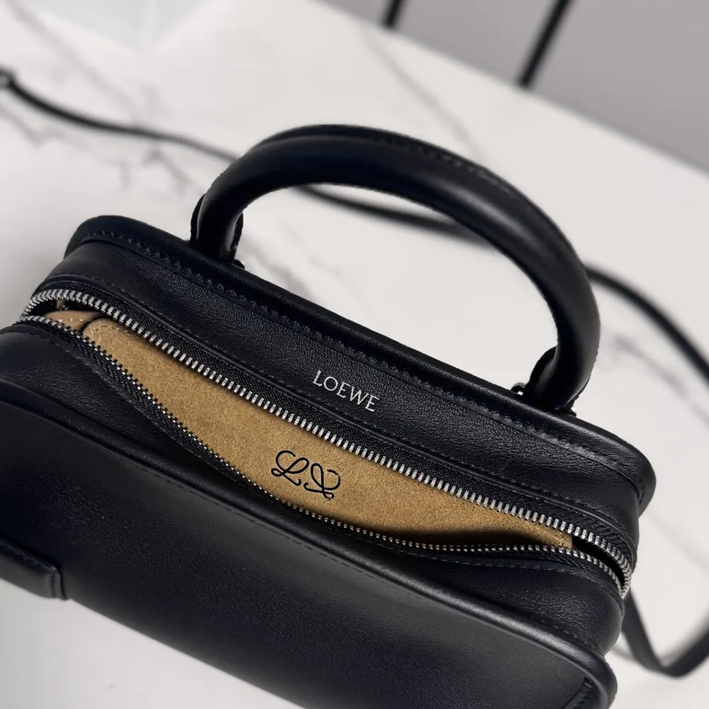 Loewe Women Mini Amazona 180 Bag in Soft Calfskin-Black - image 8