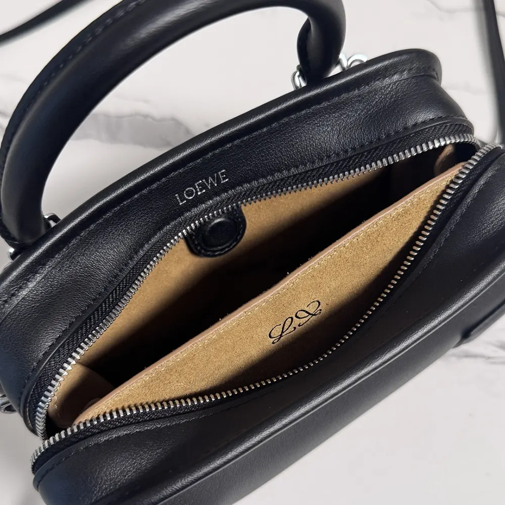 Loewe Women Mini Amazona 180 Bag in Soft Calfskin-Black - image 7