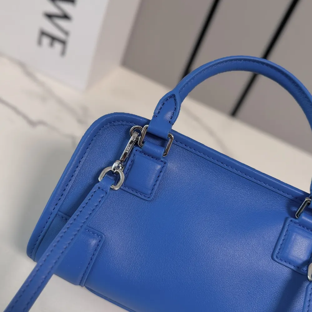 Loewe Women Mini Amazona 180 Bag in Suede-Royal Azur - image 8