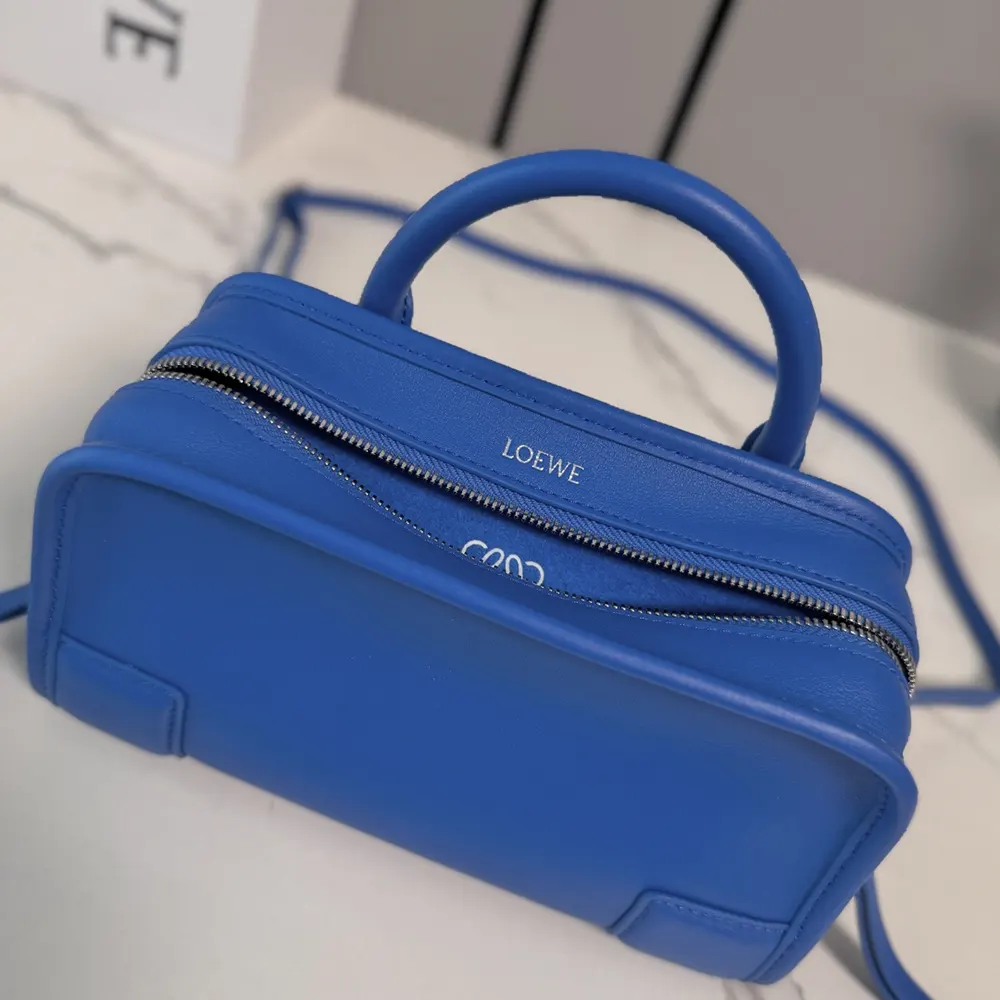 Loewe Women Mini Amazona 180 Bag in Suede-Royal Azur - image 5