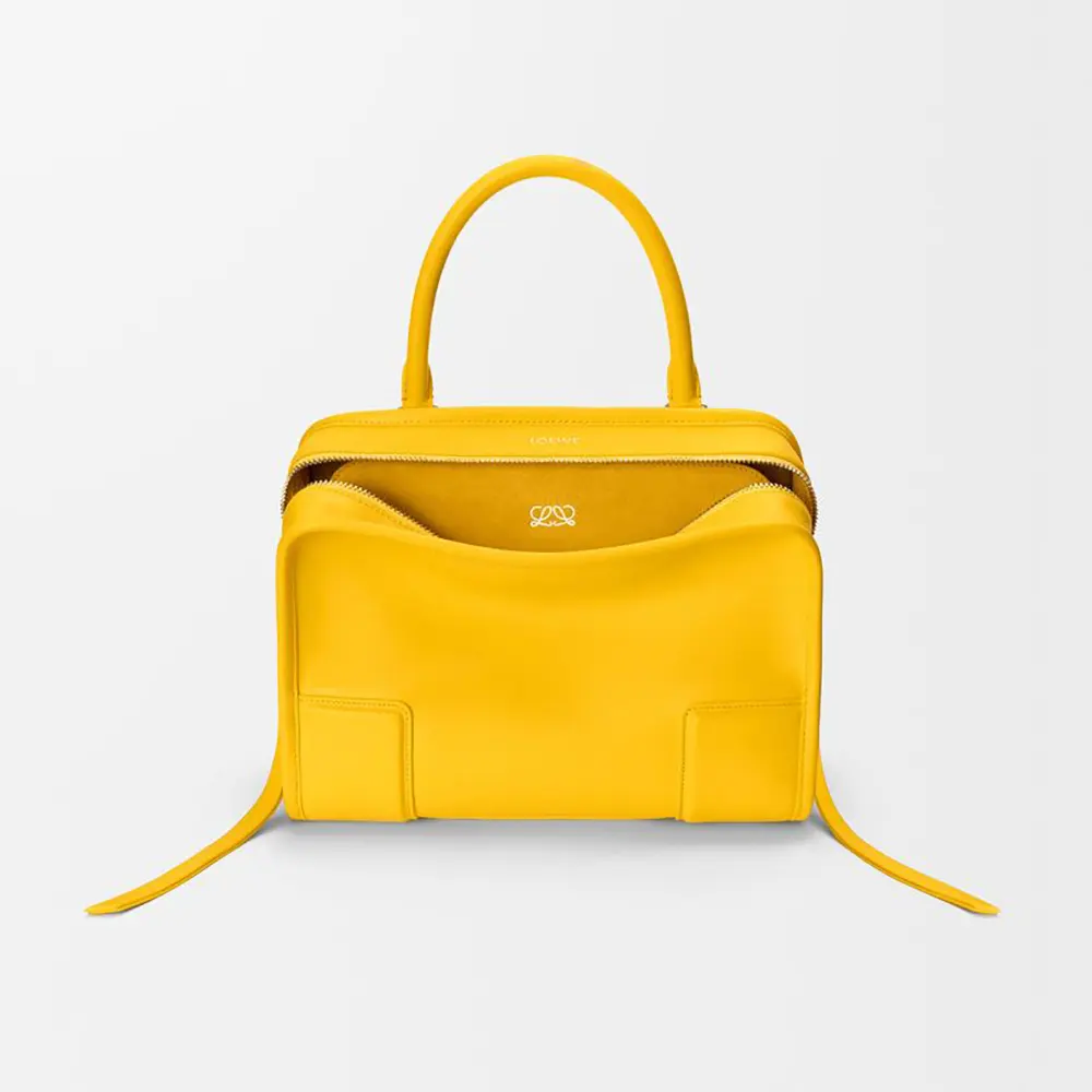 Loewe Women Small Amazona 180 Bag in Soft Calfskin- Daisy Yellow