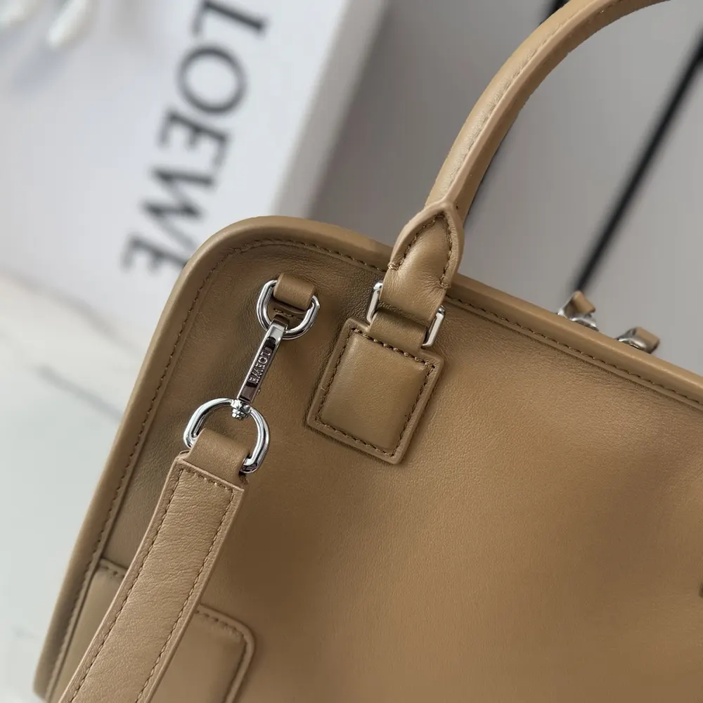 Loewe Women Small Amazona 180 Bag in Soft Calfskin-Mocha - image 7
