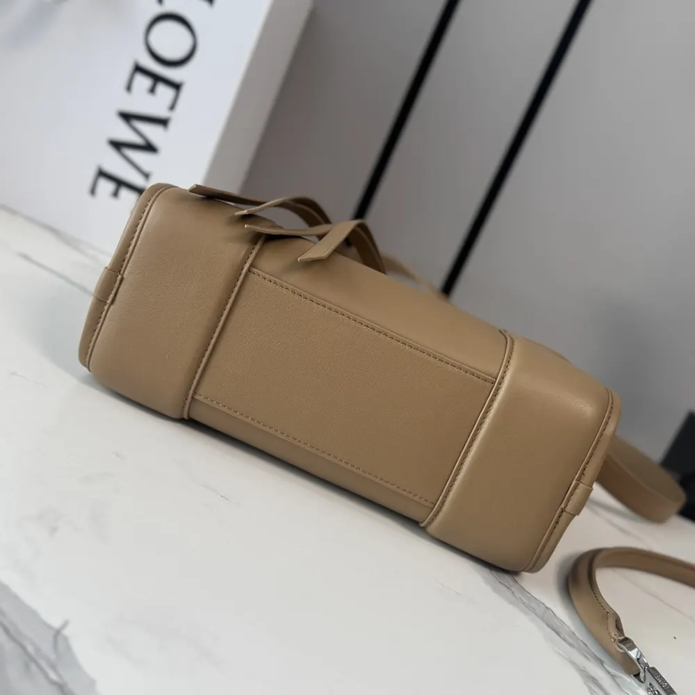 Loewe Women Small Amazona 180 Bag in Soft Calfskin-Mocha - image 5