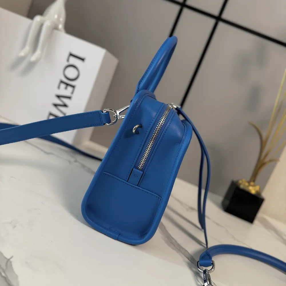 Loewe Women Small Amazona 180 Bag in Soft Calfskin-Royal Azur - image 5