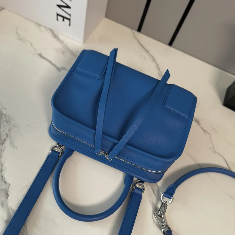 Loewe Women Small Amazona 180 Bag in Soft Calfskin-Royal Azur - image 6
