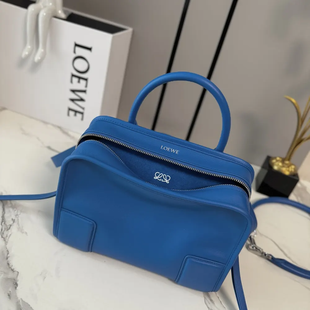 Loewe Women Small Amazona 180 Bag in Soft Calfskin-Royal Azur - image 4