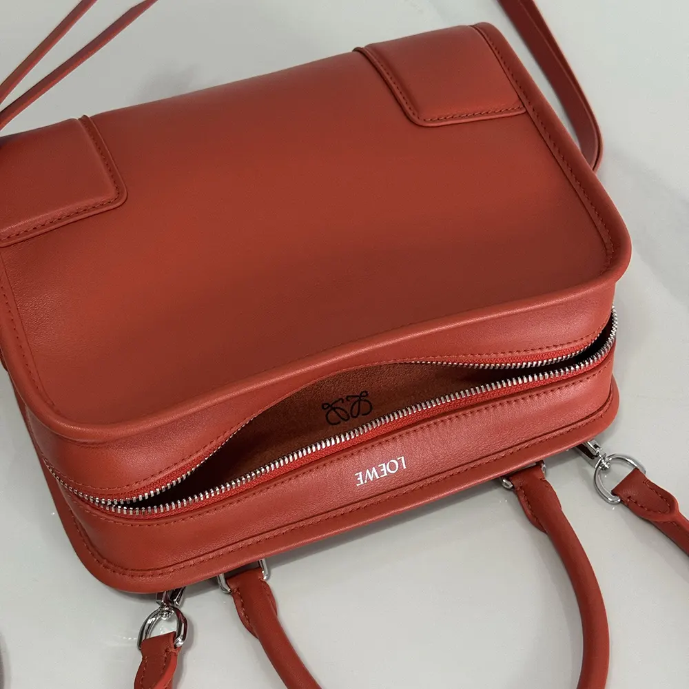 Loewe Women Small Amazona 180 Bag in Soft Calfskin-Sunrise Orange - image 4