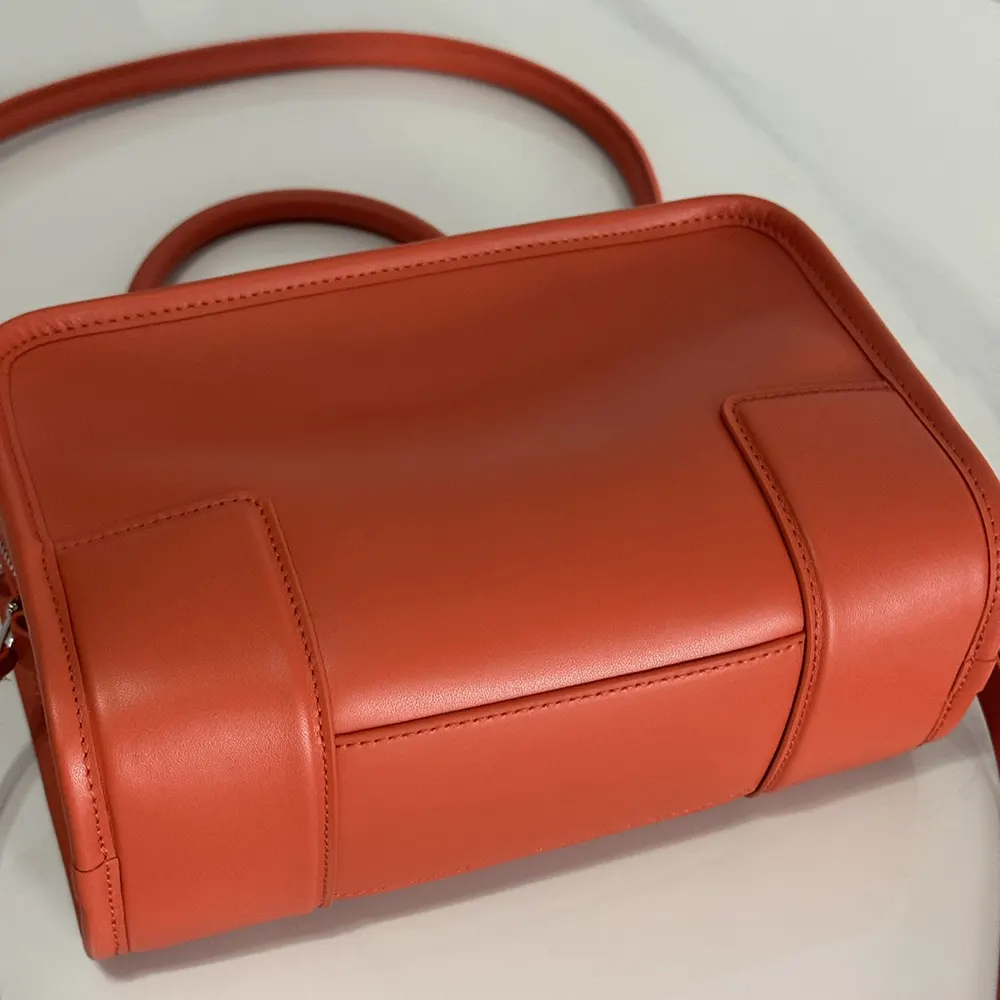 Loewe Women Small Amazona 180 Bag in Soft Calfskin-Sunrise Orange - image 5