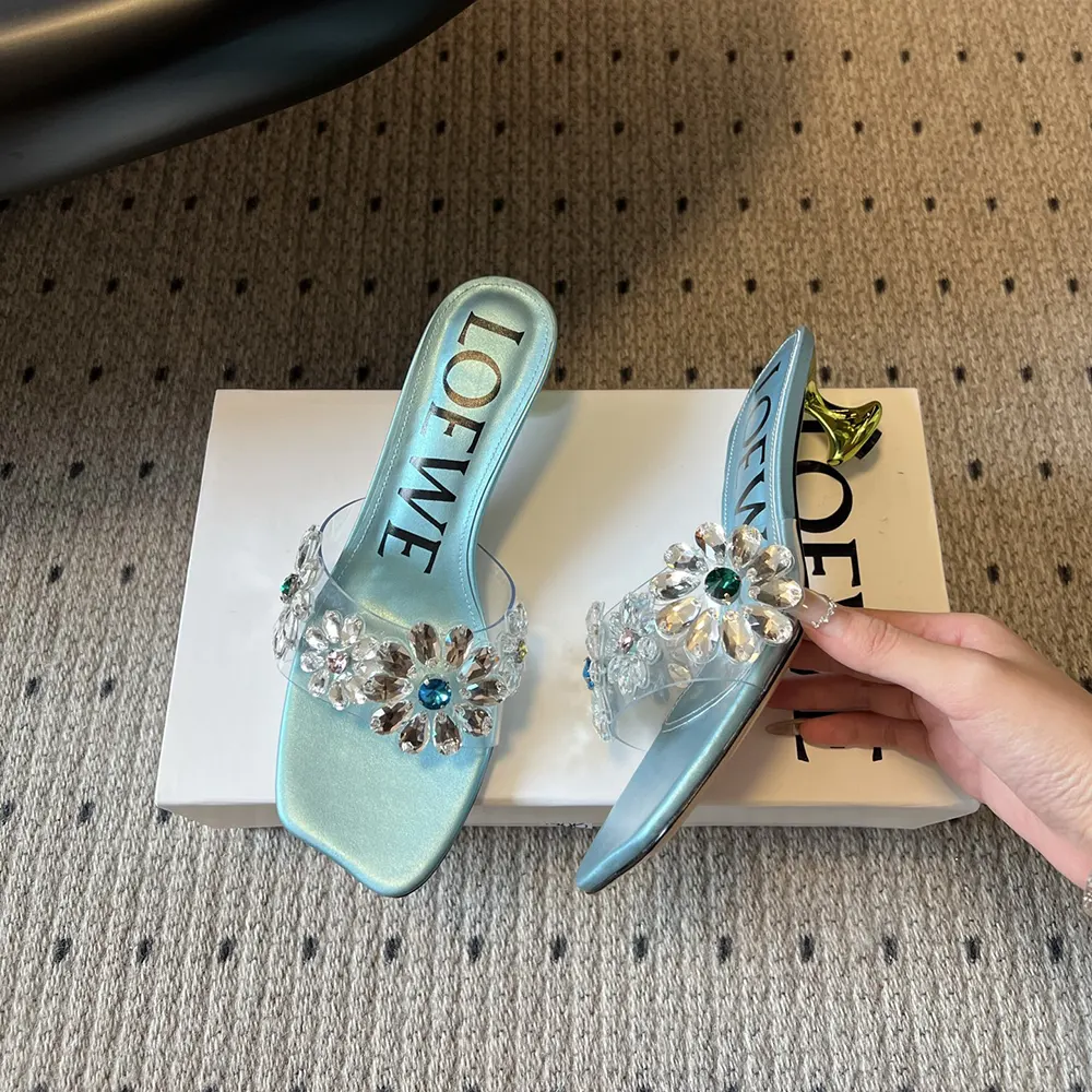 Loewe Women Toy Crystal Flowers sandal in PVC - image 5