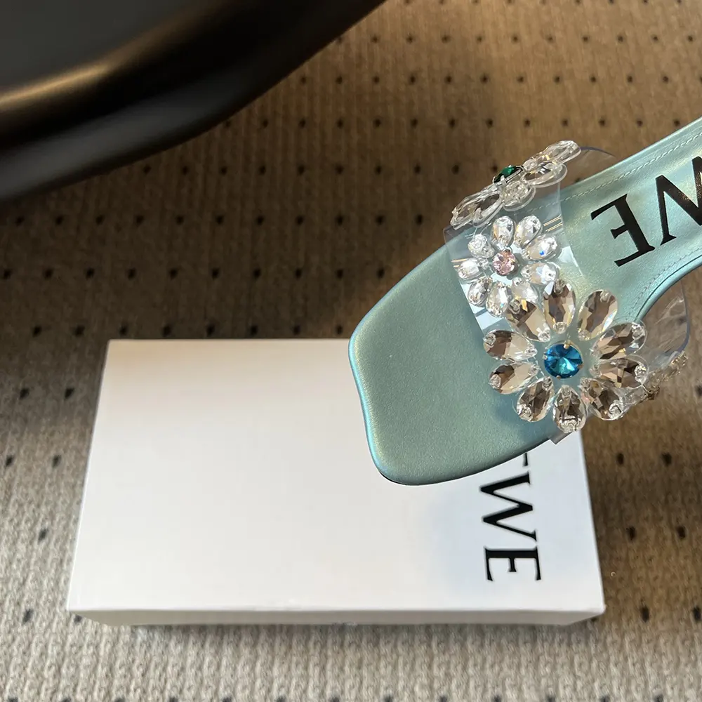 Loewe Women Toy Crystal Flowers sandal in PVC - image 7