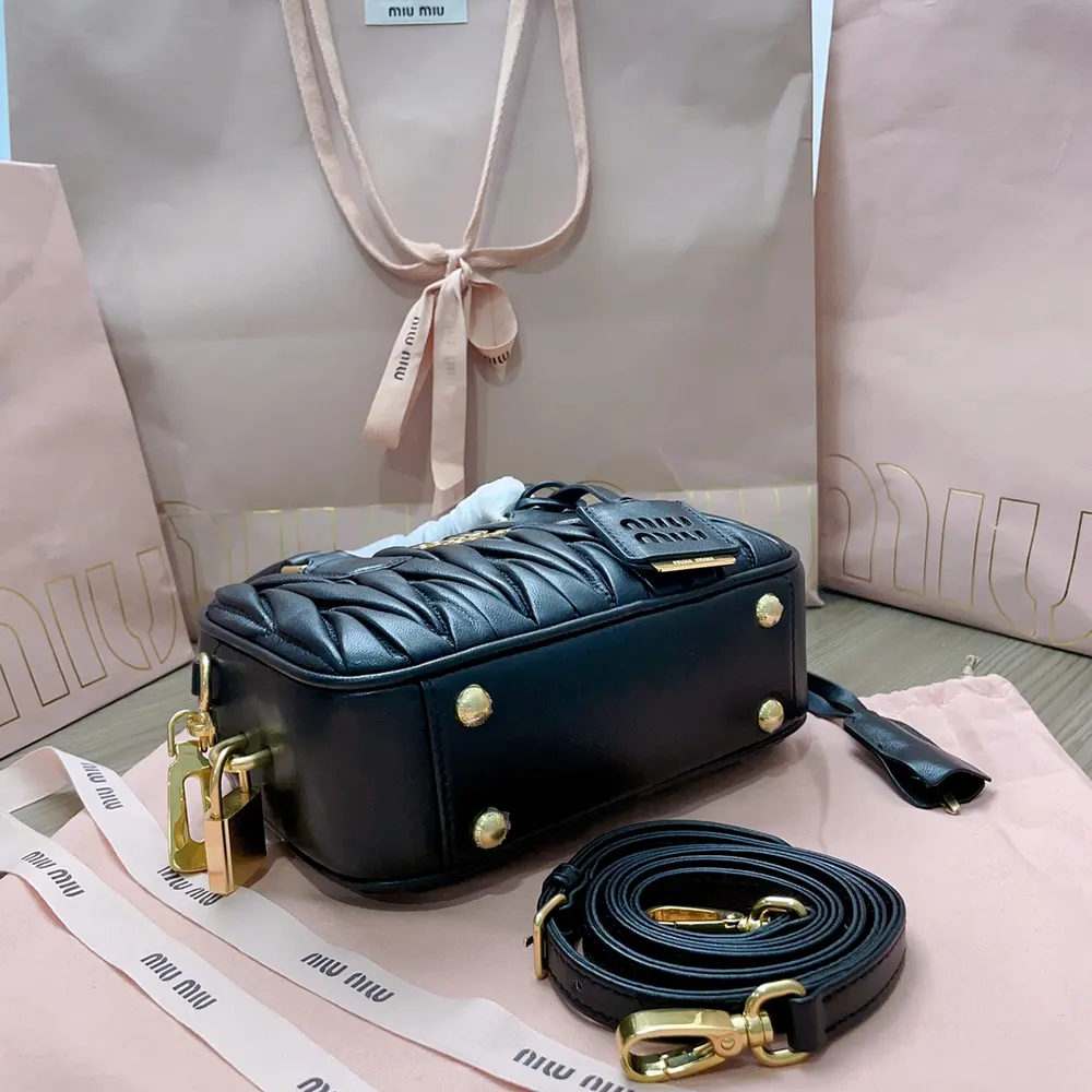Miu Miu Women Arcadie Matelassé Nappa Leather Bag-Black - image 5
