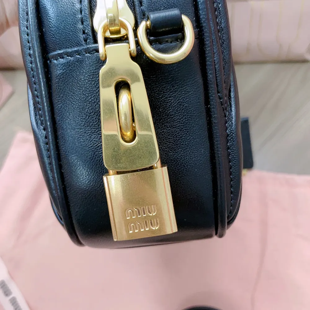 Miu Miu Women Arcadie Matelassé Nappa Leather Bag-Black - image 9