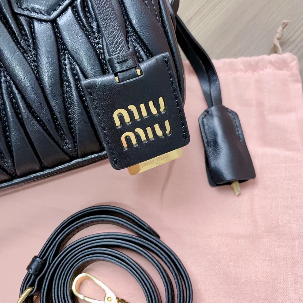 Miu Miu Women Arcadie Matelassé Nappa Leather Bag-Black - image 7