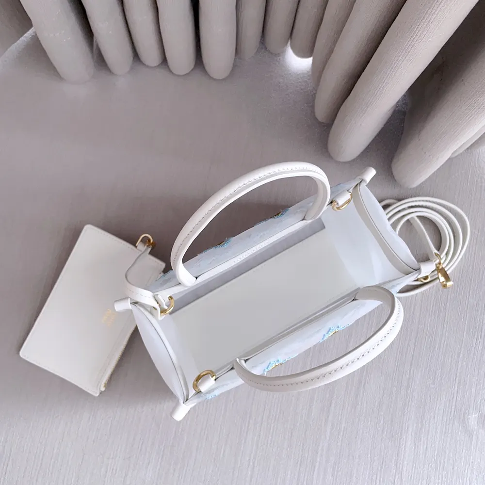 Miu Miu Women Embroidered Mesh Top-Handle Bag - image 6