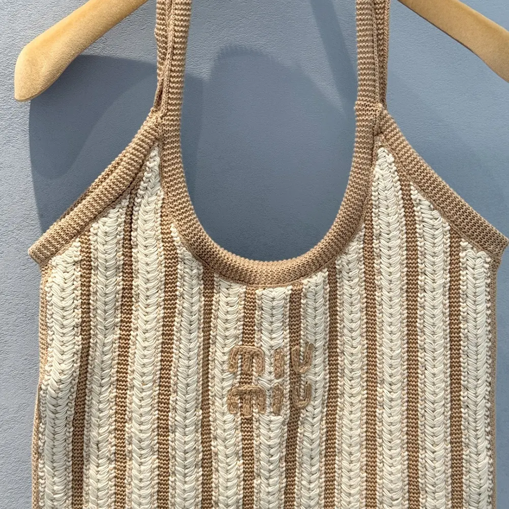 Miu Miu Women Ivy Crochet Bag-Sand/Chalk - image 5