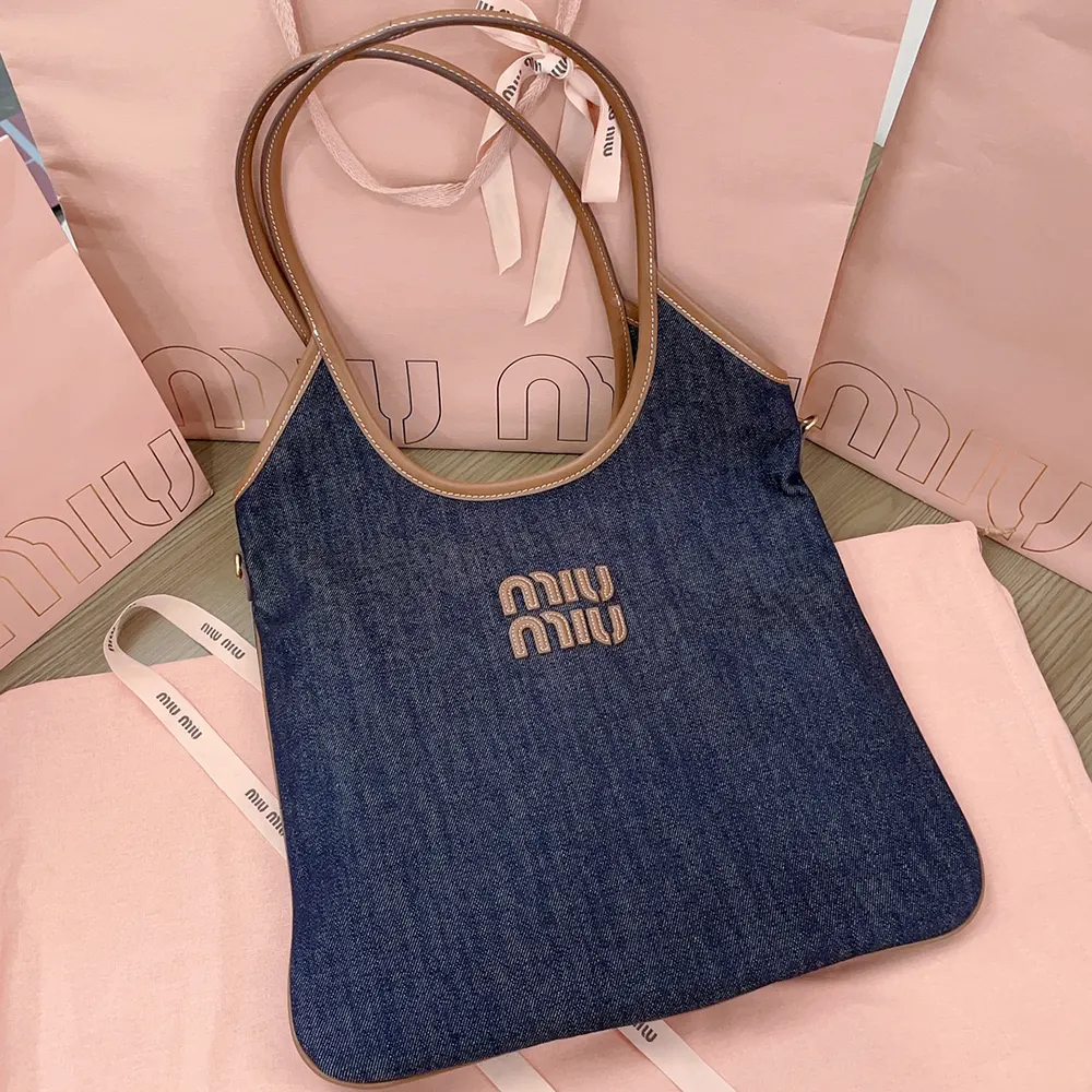 Miu Miu Women Ivy Denim Bag - image 4