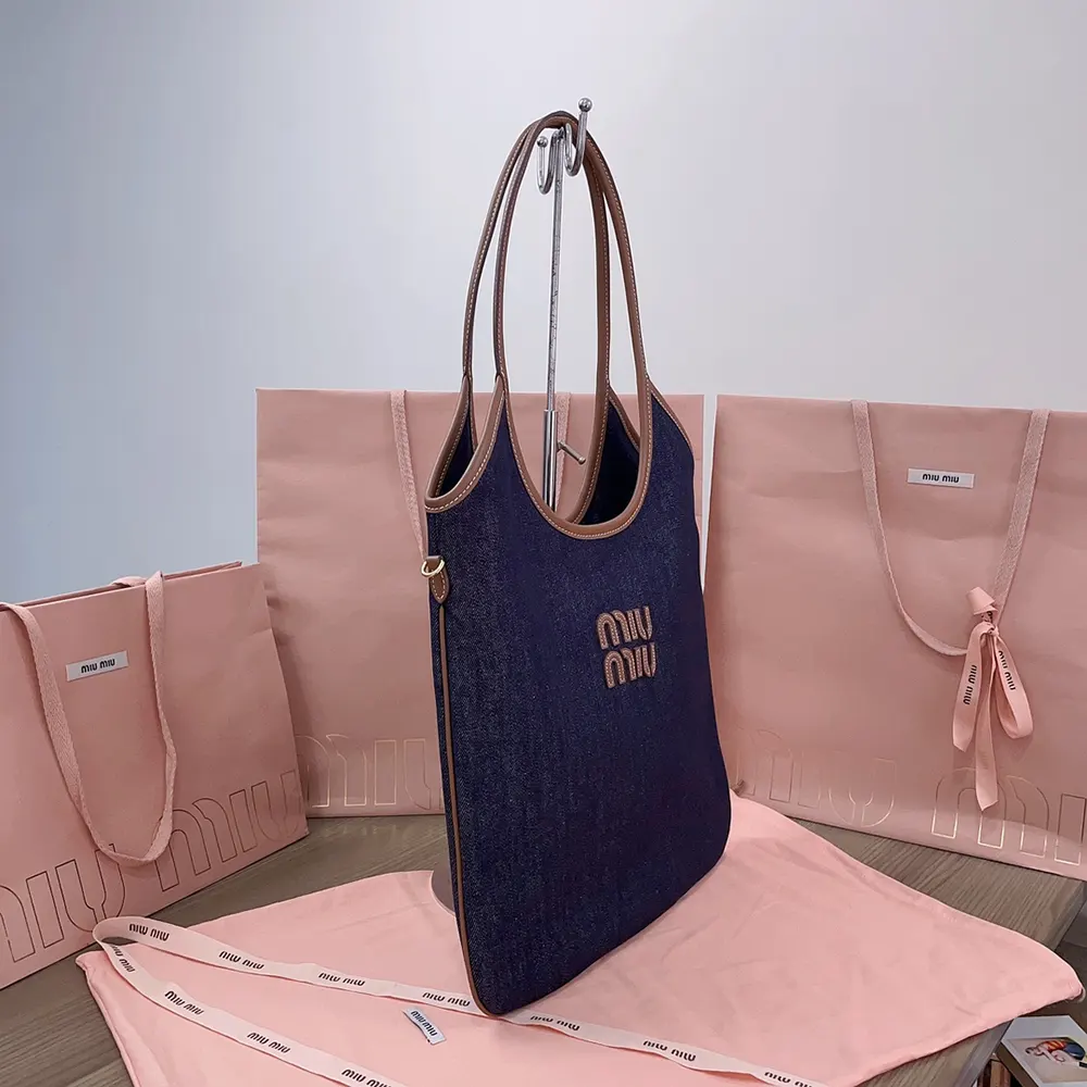 Miu Miu Women Ivy Denim Bag - image 6