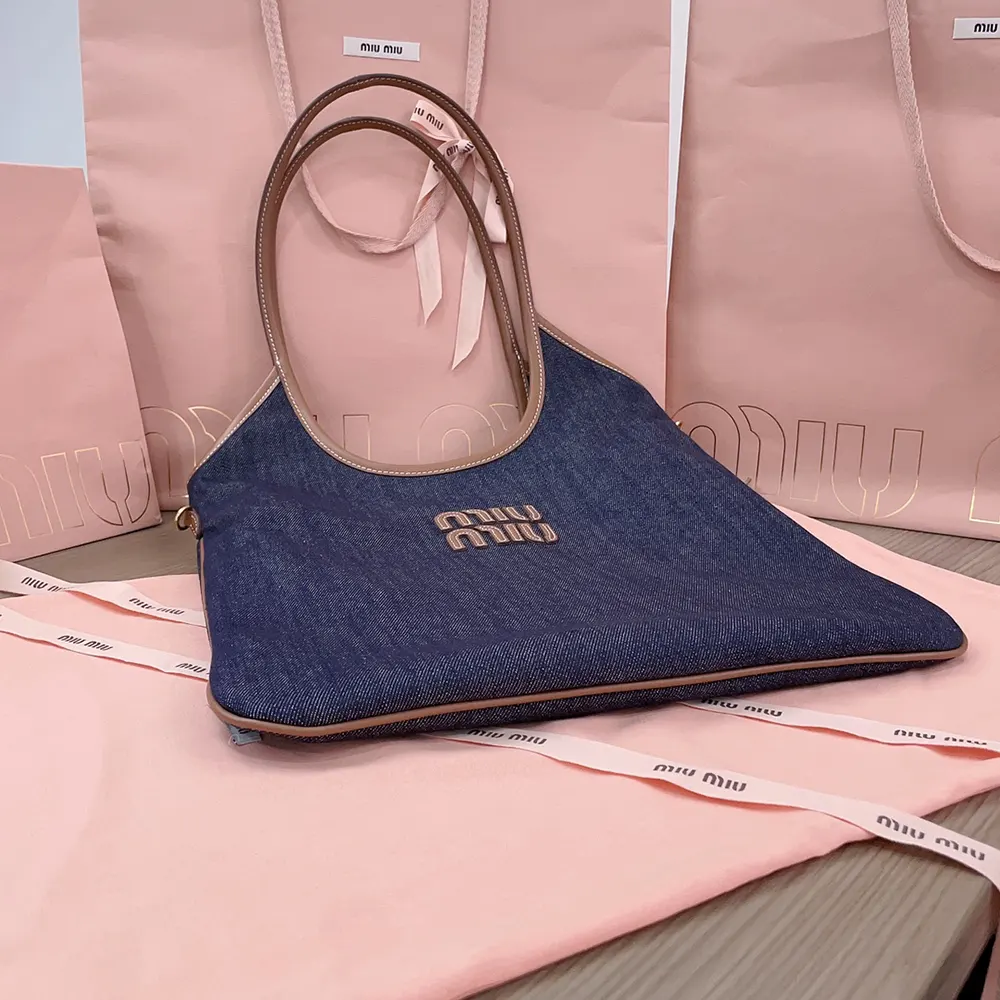 Miu Miu Women Ivy Denim Bag - image 5