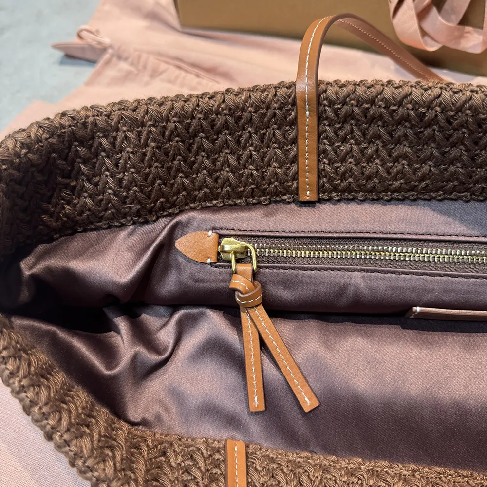 Miu Miu Women Raffia-Effect Woven Tote Bag - image 9