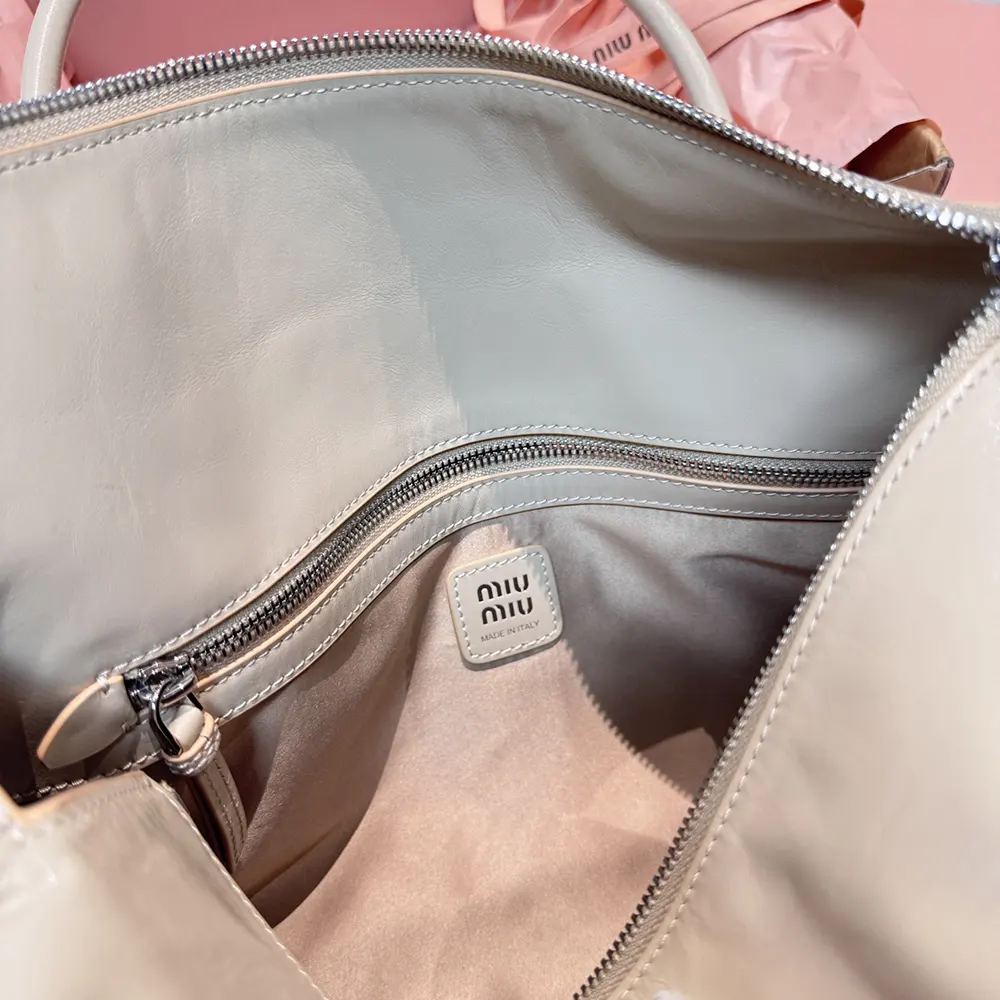 Miu Miu Women Shiny Leather Handbag-Light Pink - image 10