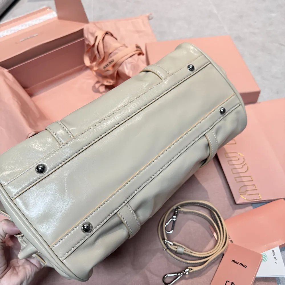 Miu Miu Women Shiny Leather Handbag-Light Pink - image 5