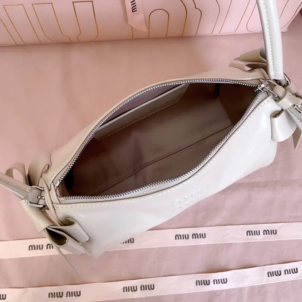 Miu Miu Women Shiny Leather Pouch-Pink - image 9