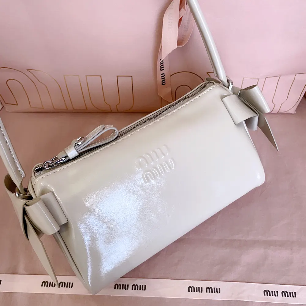 Miu Miu Women Shiny Leather Pouch-Pink - image 7