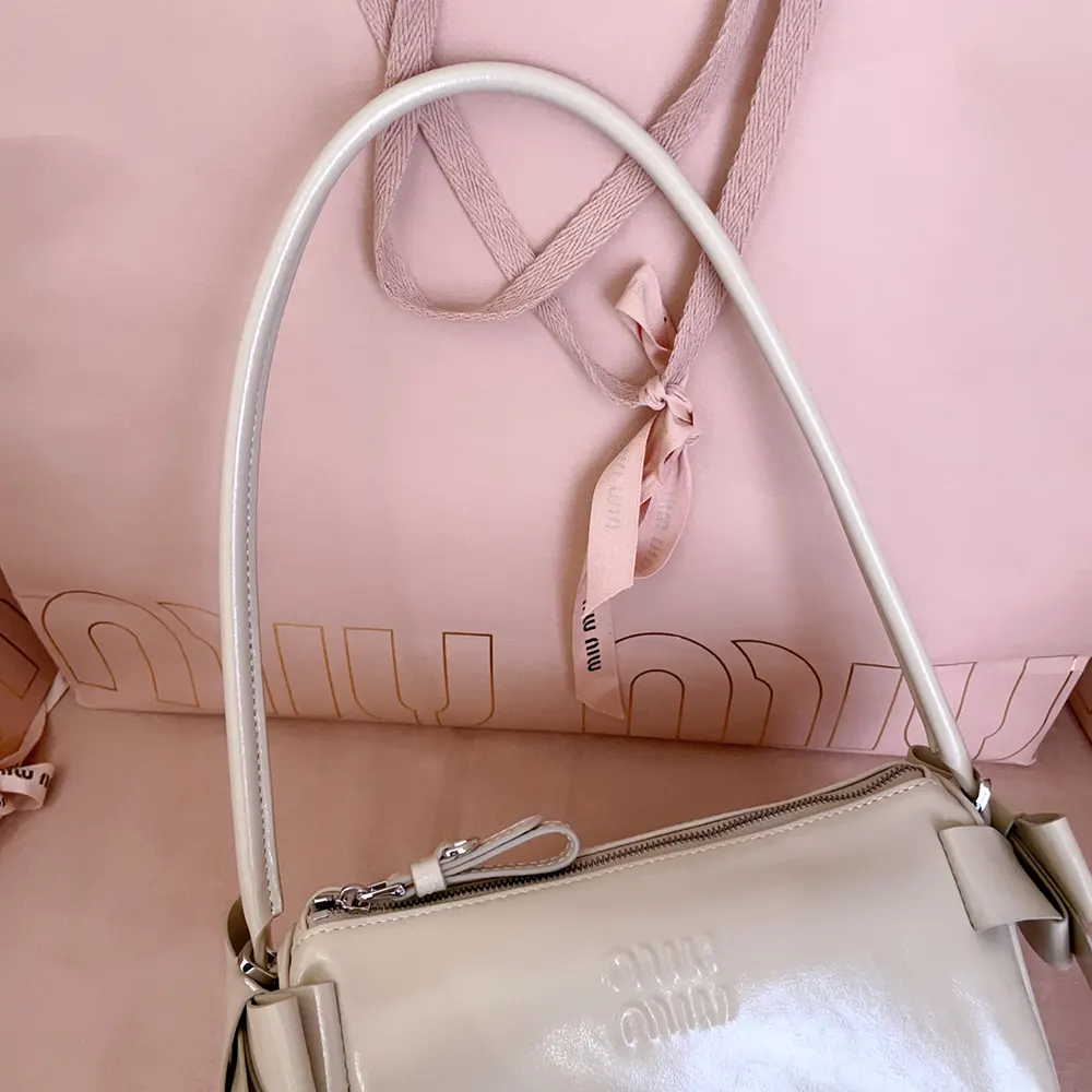 Miu Miu Women Shiny Leather Pouch-Pink - image 10