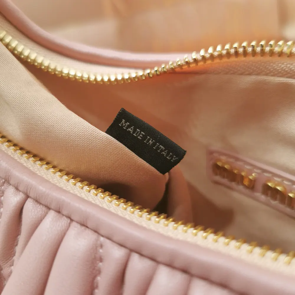 Miu Miu Women Wander Matelassé Nappa Leather Hobo Bag-Alabaster Pink - image 9