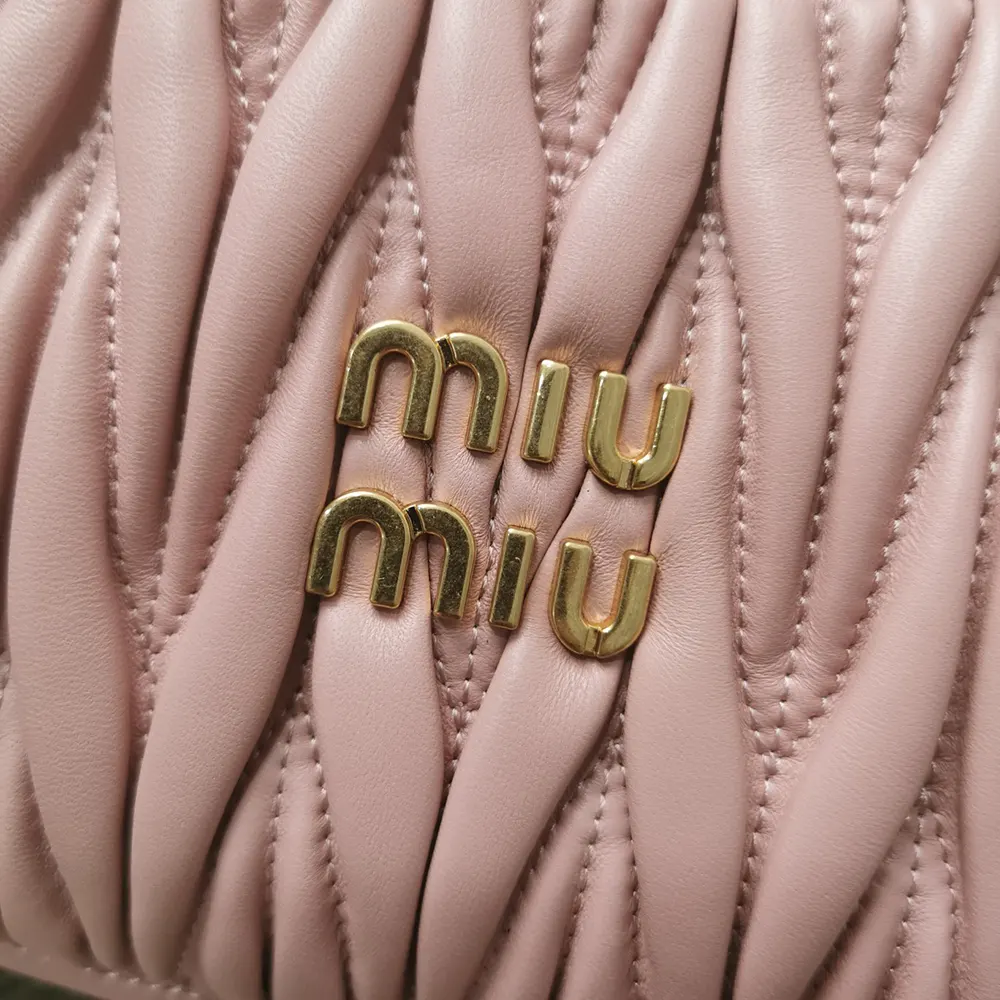 Miu Miu Women Wander Matelassé Nappa Leather Hobo Bag-Alabaster Pink - image 7