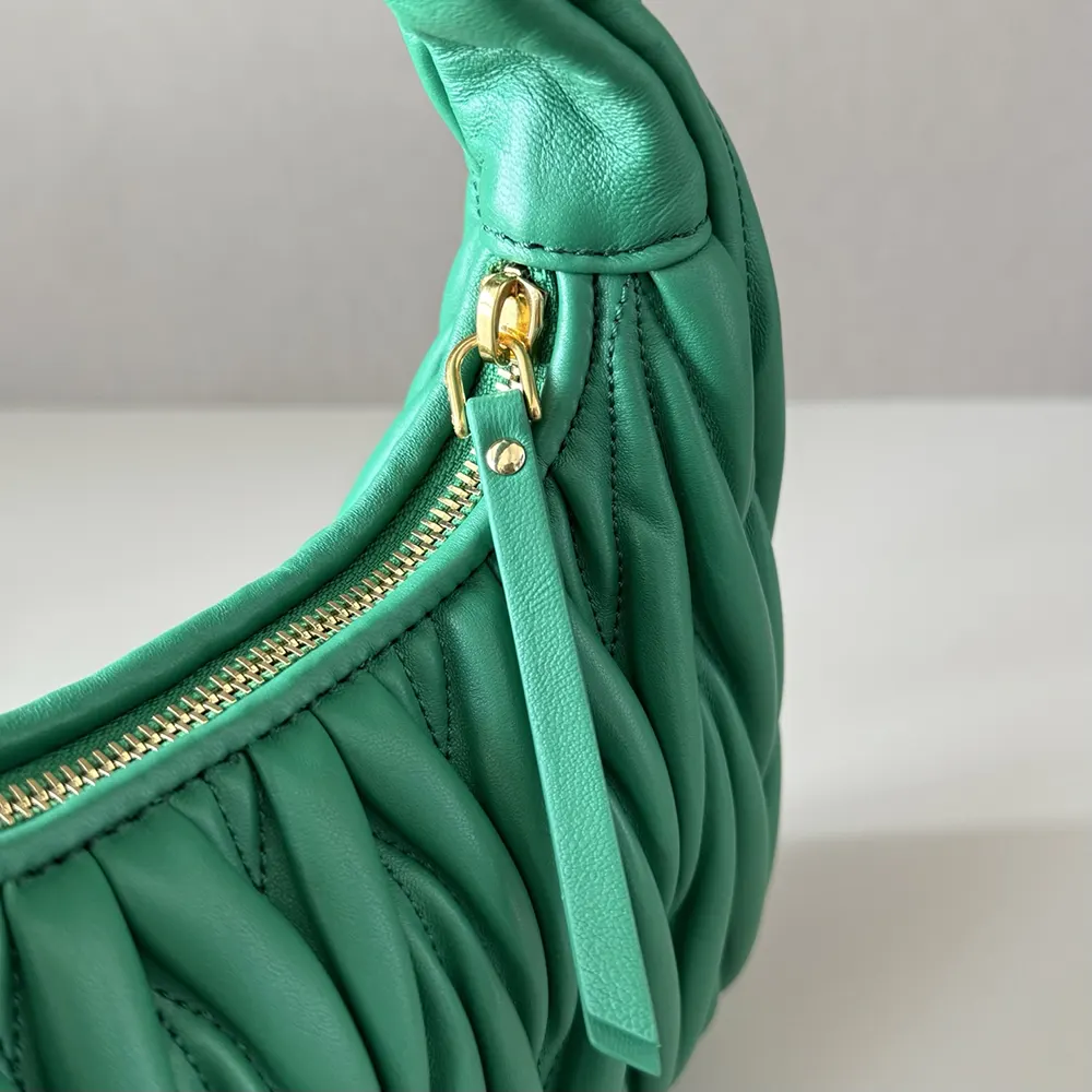 Miu Miu Women Wander Matelassé Nappa Leather Hobo Bag-Green - image 8