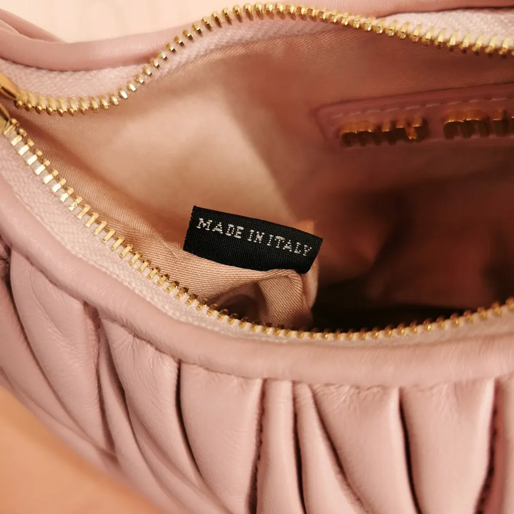Miu Miu Women Wander Matelassé Nappa Leather Hobo Mini-Bag-Powder Pink - image 8