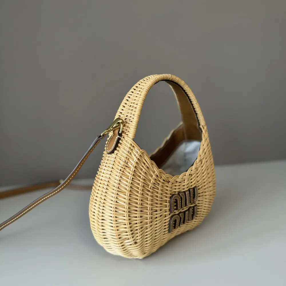 Miu Miu Women Wander Wicker Handbag - image 4