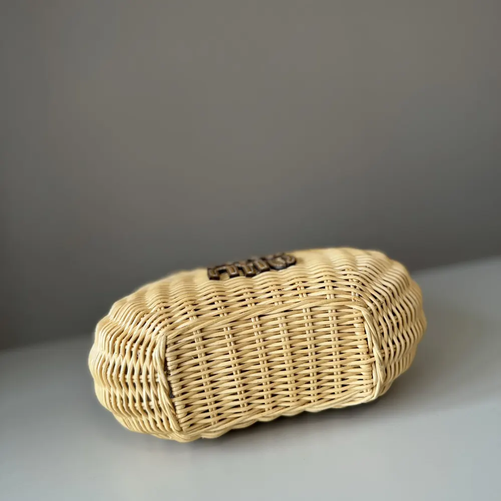 Miu Miu Women Wander Wicker Handbag - image 5