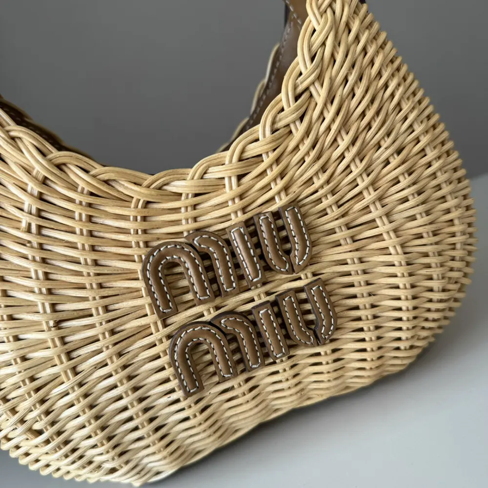 Miu Miu Women Wander Wicker Handbag - image 8