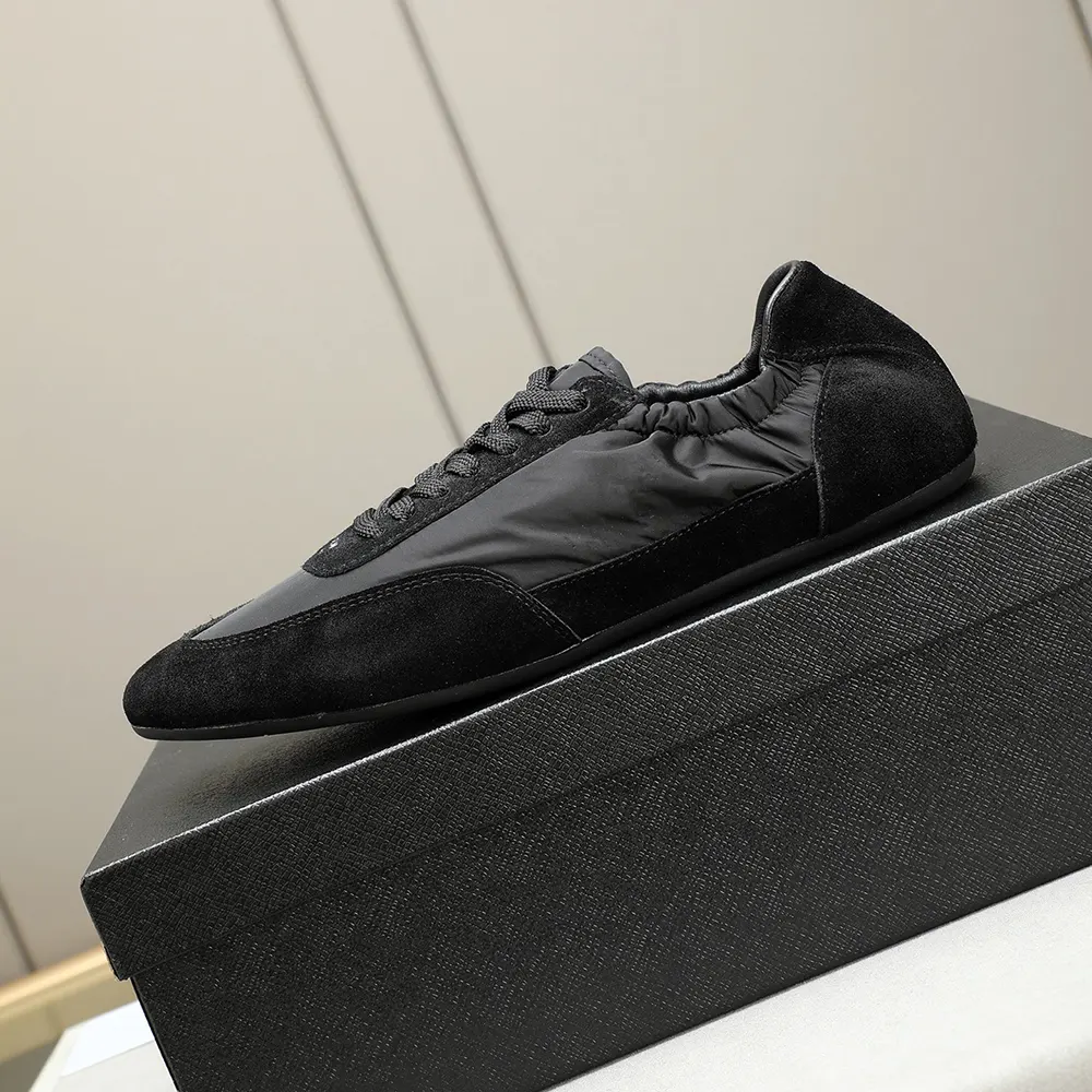 Prada Unisex Collapse Re-Nylon and Suede Elasticized Sneakers-Black - image 7