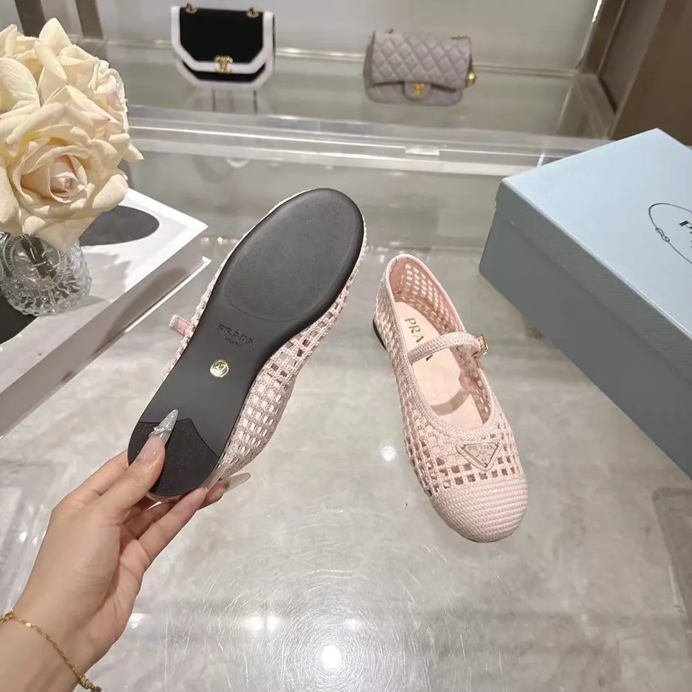 Prada Women Crochet Ballerinas-Orchid Pink - image 10