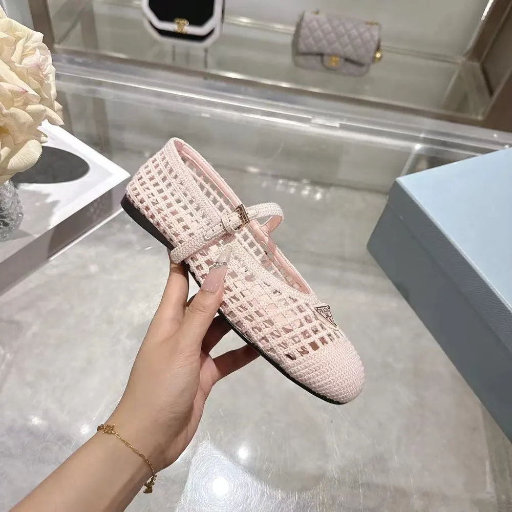 Prada Women Crochet Ballerinas-Orchid Pink - image 7