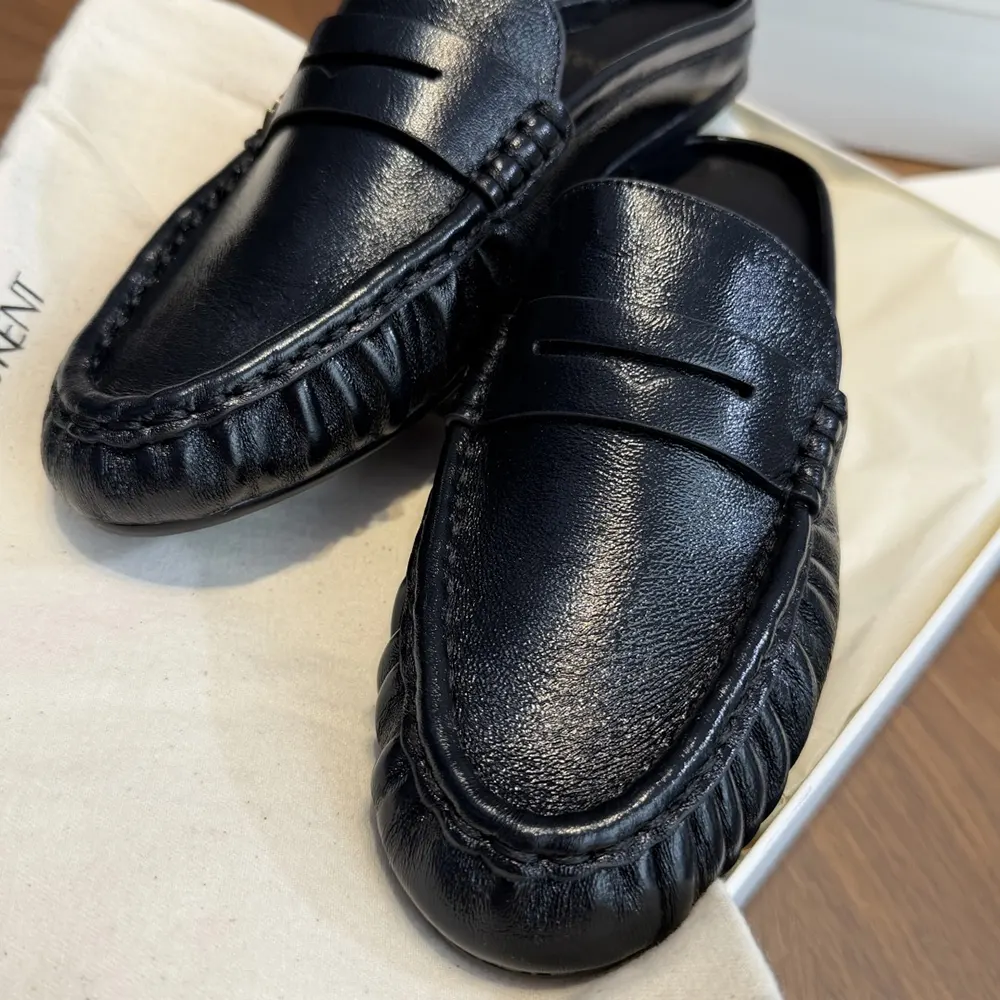 Saint Laurent YSL Unisex Le Loafer Mules in Shiny Creased Leather - image 6