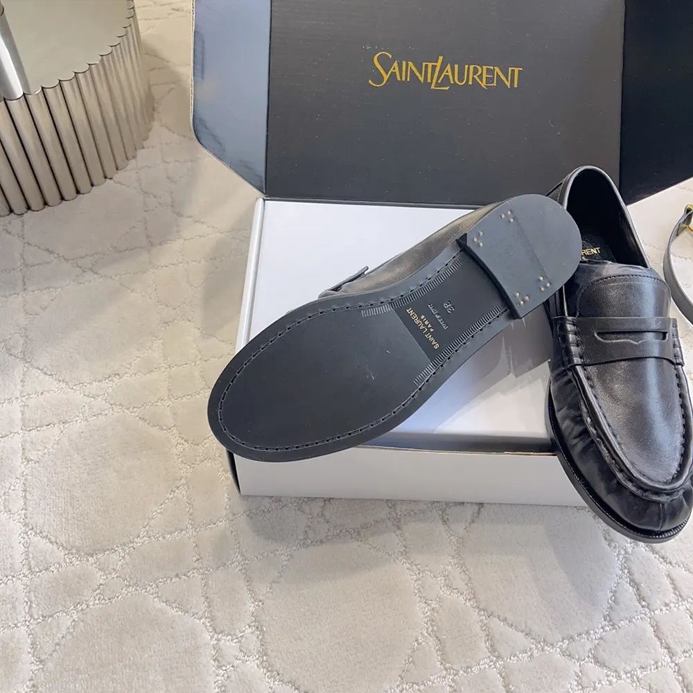 Saint Laurent YSL Unisex Le Loafer Supple in Matte Leather-Black - image 10