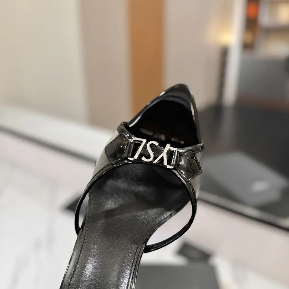 Saint Laurent YSL Women Jerry Mules in Tpu and Rhinestones-Black - image 8