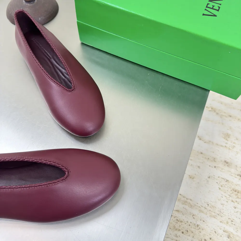 Bottega Veneta Women Rosa Ballerina-Dark Apple Candy - image 7