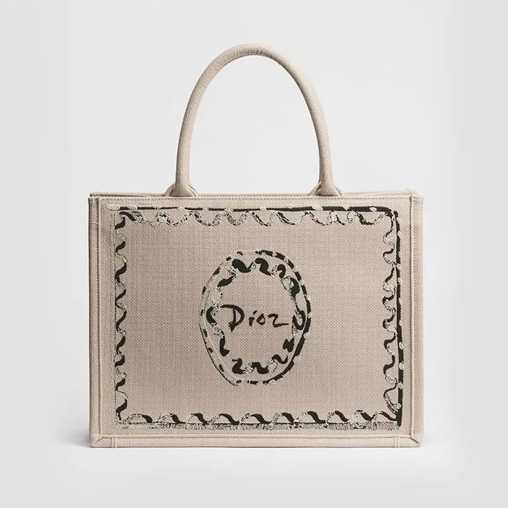 Front view of Dior Women Dioriviera Medium Dior Book Tote with strap
