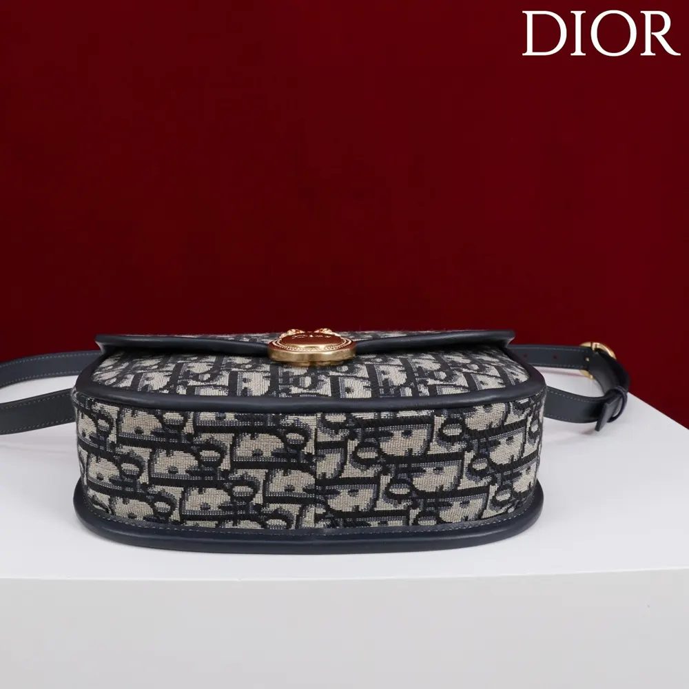 Dior Women Medium Dior Médaillon Flap Bag Blue Dior Oblique Jacquard - image 4
