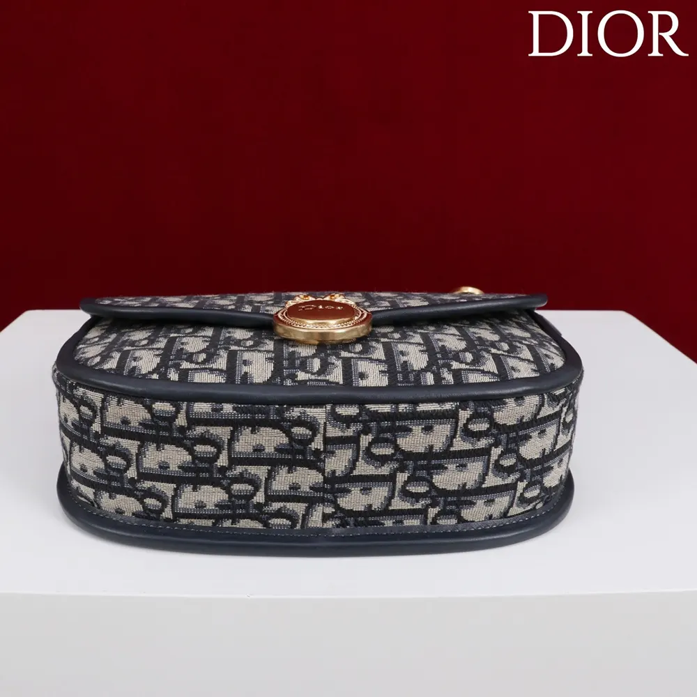 Dior Women Medium Dior Médaillon Flap Bag Blue Dior Oblique Jacquard - image 6