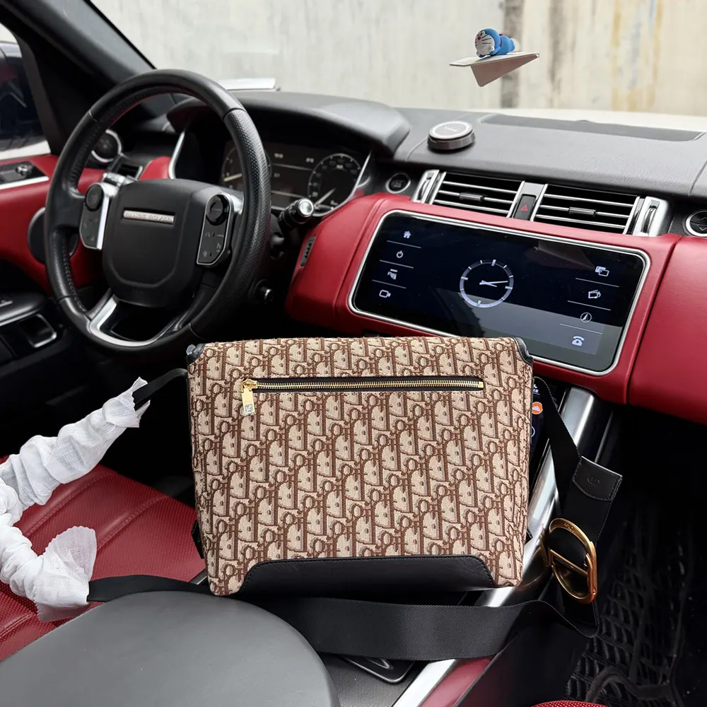 Dior Men Small Dior Jett Messenger Bag with Flap Brown Dior Oblique Jacquard - image 4