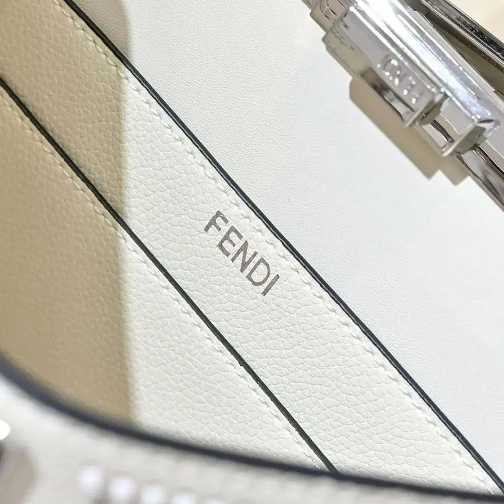 Fendi Women Peekaboo ISeeU Small Beige Leather Bag with FF Interlacing - image 7