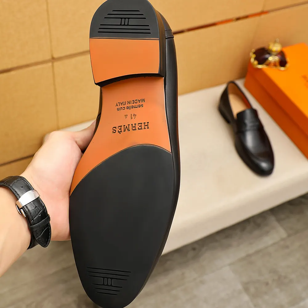 Hermes Men Honore Loafer in Calfskin-Black - image 9